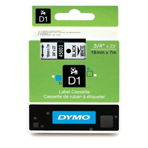 Dymo etiķetes melns uz balts (45803 / S0720830), 19mm, laminēts