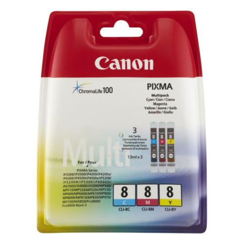 Canon drukas kasetne zils / magenta / dzeltens (0621B029 / CLI8) (multipack)