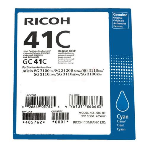 Ricoh drukas kasetne zils (405762 / GC41C)