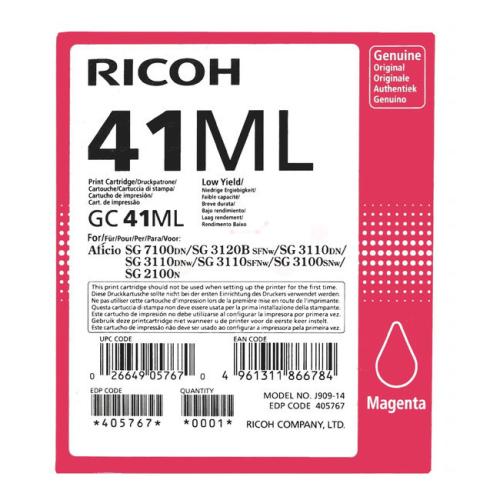 Ricoh drukas kasetne magenta (405767 / GC41ML)