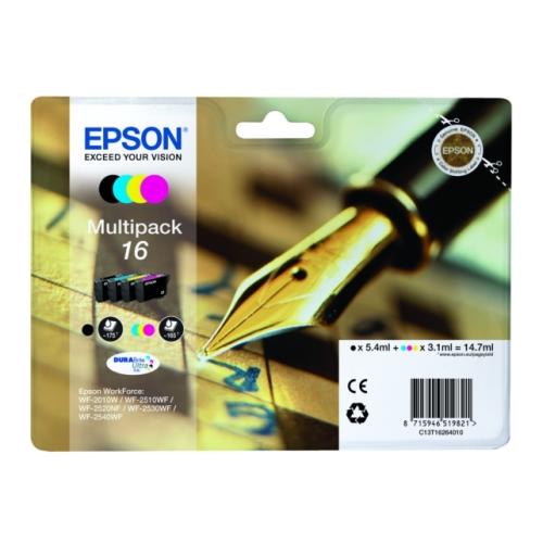 Epson drukas kasetne melns / zils / magenta / dzeltens (C13T16264010 / 16) (multipack)