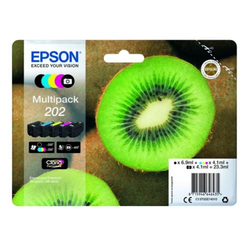 Epson drukas kasetne melns / melna fotogrāfija / zils / magenta / dzeltens (C13T02E74010 / 202) (multipack)