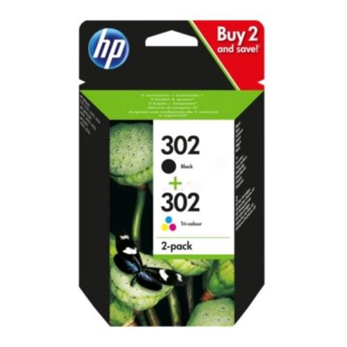 HP drukas kasetne melns / krāsa (X4D37AE / 302) (Divkāršs iepakojums, multipack)