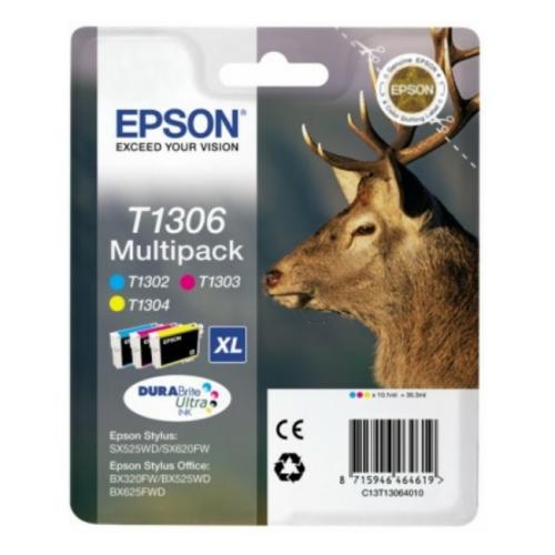 Epson drukas kasetne zils / magenta / dzeltens (C13T13064012 / T1306) (multipack)