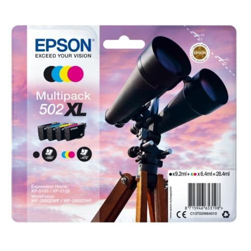 Epson drukas kasetne melns / zils / magenta / dzeltens (C13T02W64010 / 502XL) (multipack, high capacity)