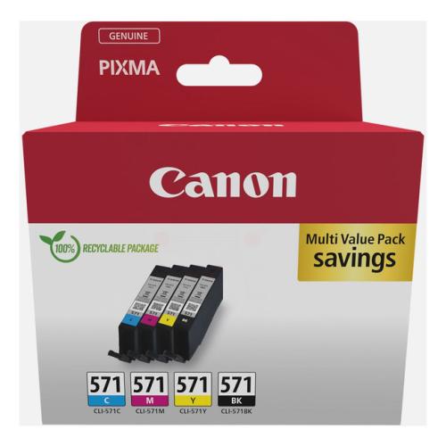 Canon drukas kasetne melns / zils / magenta / dzeltens (0386C005 / CLI571) (multipack)