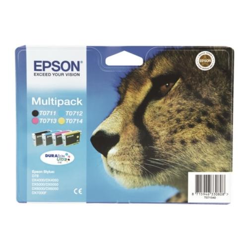 Epson drukas kasetne melns / zils / magenta / dzeltens (C13T07154012 / T0715) (multipack)