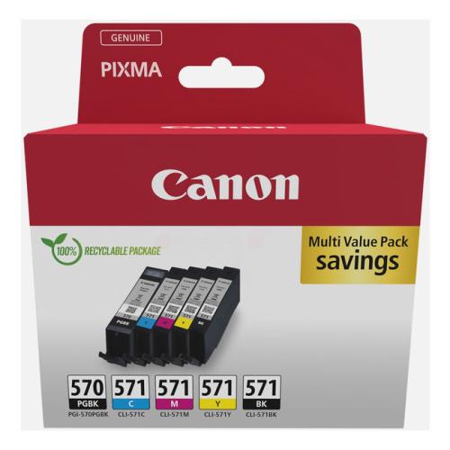 Canon drukas kasetne melns / zils / magenta / dzeltens (0372C004 / PGI570CLI571) (multipack)