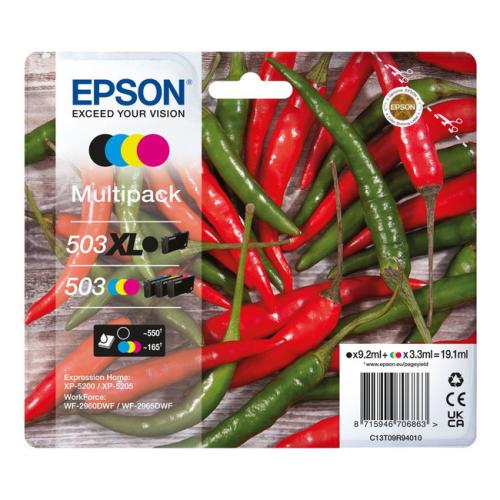 Epson drukas kasetne melns / zils / magenta / dzeltens (C13T09R94010 / 503XL503) (multipack)