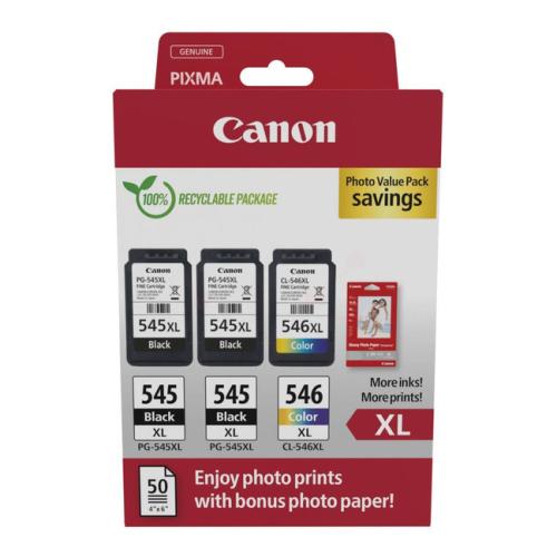 Canon drukas kasetne melns / krāsa (8286B015 / PG545XL+CL546XL) (Divkāršs iepakojums, multipack, high capacity)