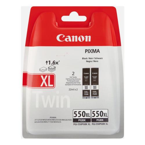 Canon drukas kasetne melns (6431B010 / PGI550PGBKXL) (Divkāršs iepakojums, high capacity)