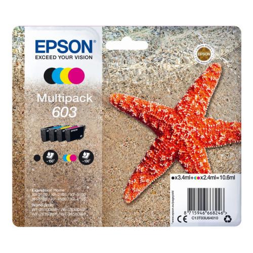 Epson drukas kasetne melns / zils / magenta / dzeltens (C13T03U64010 / 603) (multipack)