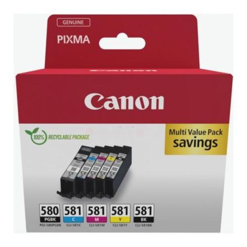 Canon drukas kasetne melns / zils / magenta / dzeltens (2078C008 / PGI580CLI581) (multipack)