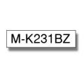 Brother lente melns uz balts (MK231BZ / MK231), 12mm, nav laminēts